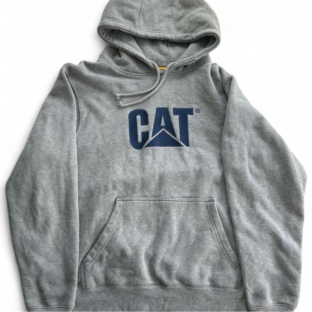 Men’s CAT Pullover Hooded Sweatshirt Size Large